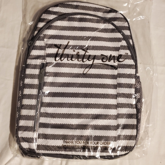 Thirty One Hostess Exclusive Backpack-Gray Wave - Retired - Picture 1 of 3
